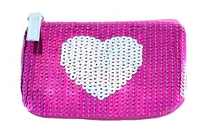 Sequin Heart Coin Purse