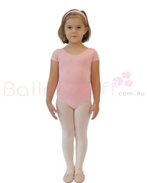 CLEARANCE Short Sleeve Dance Leotard - Pink Adult 6 & 8 -0