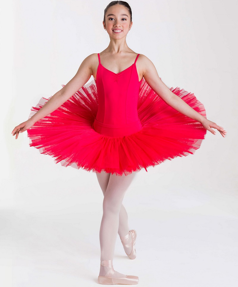 Half tutu red front square