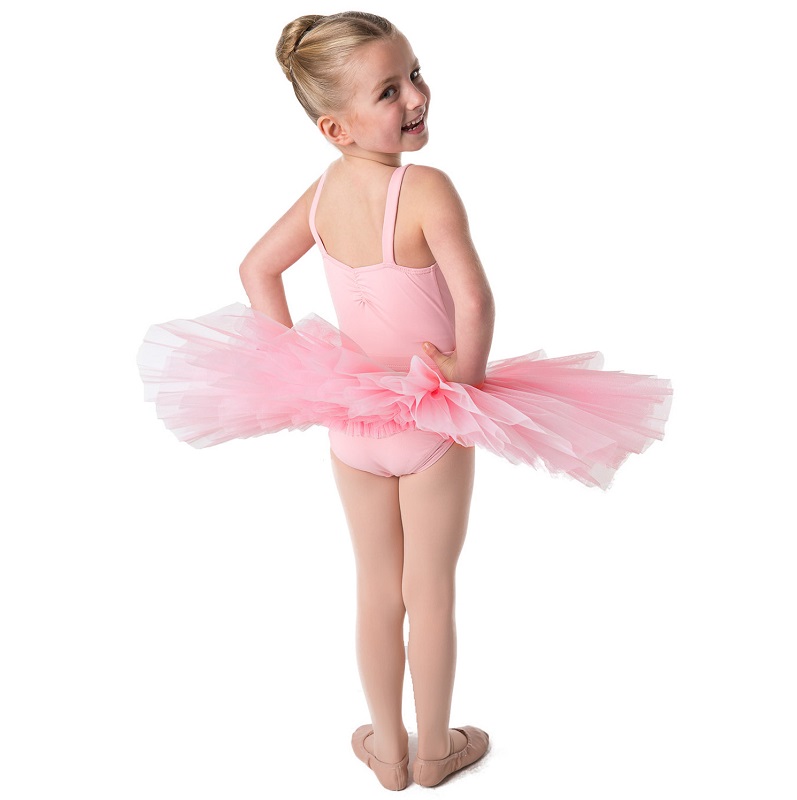 Half tutu child pink back square