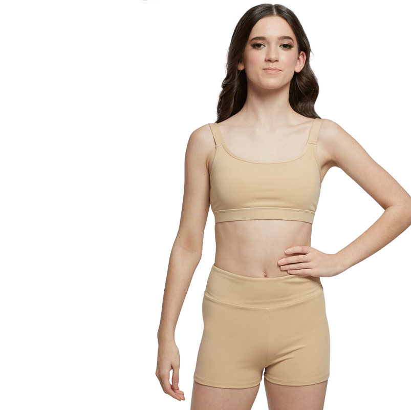 Performance shorts cashew front square Women's performance shorts