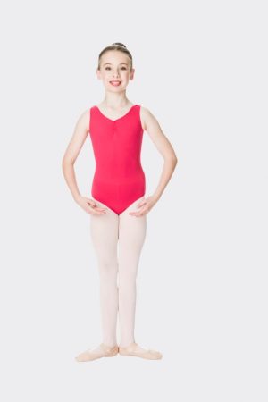 Adults Tactel Thick Strap Leotard - Red MA (10) - One off