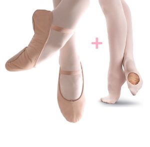 Ballet shoe and tights combo