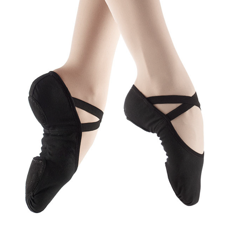 Black canvas ballet shoes square Black canvas ballet shoes