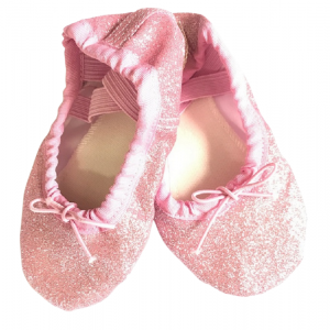 light pink sparkle ballet shoes
