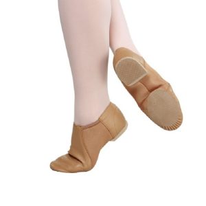 Neoprene jazz shoe tan square