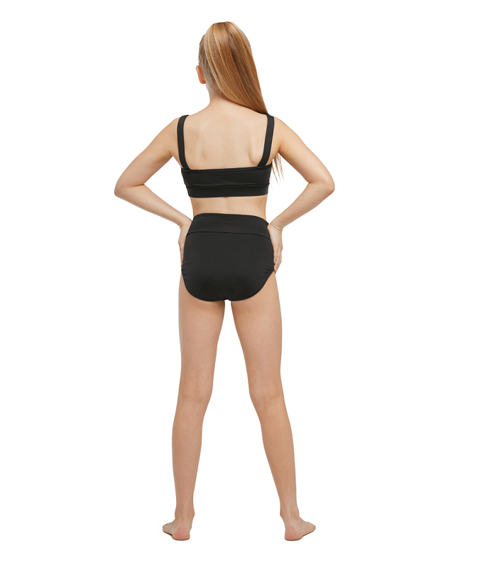 Performance briefs child black back square