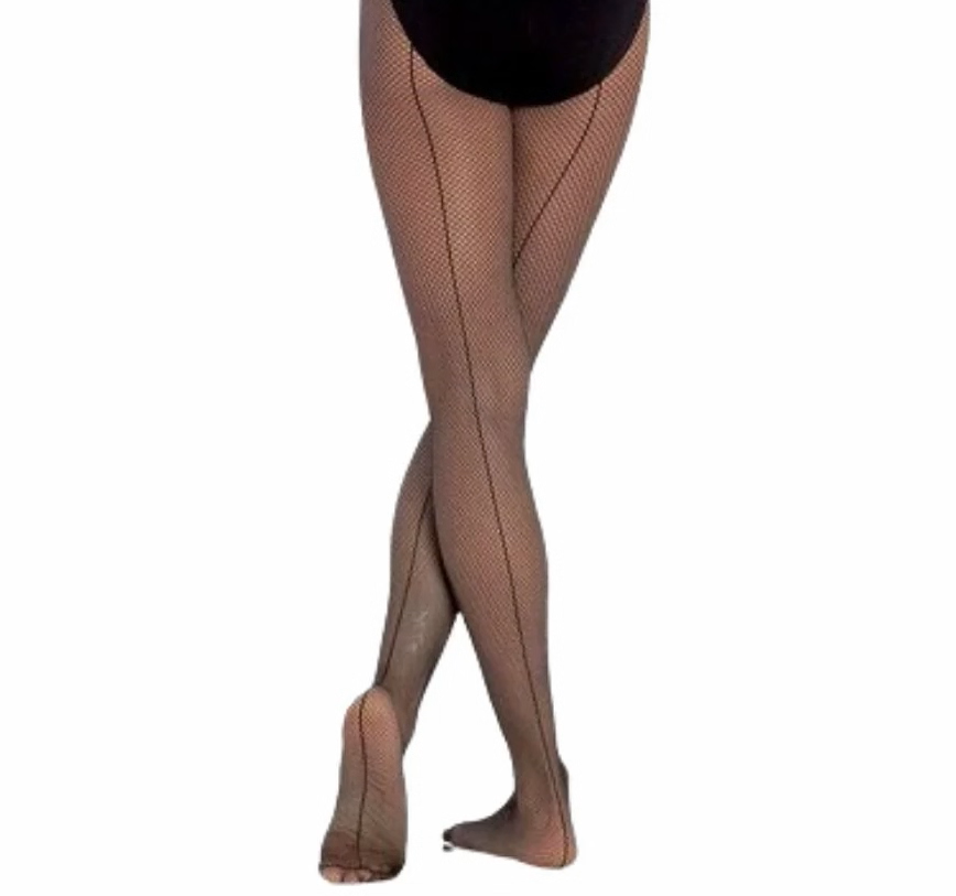 Black seamed fishnet tights child Black Seamed Fishnet Tights Footed