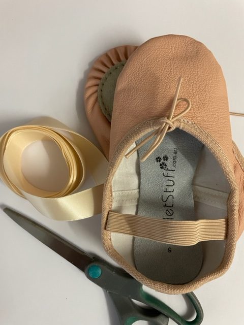 sew ballet shoe ribbons