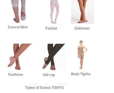 guide to buying dance tights, what dance tights do i need, explain the types of dance tights, convertible tights, footed tights, dance tights