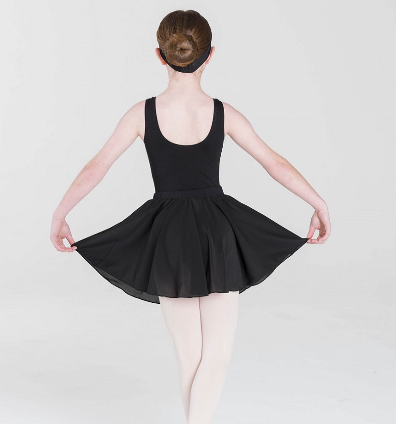 Full-circle-chiffon-skirt-black-back-square STUDIO RANGE Adult's Classic Black Full Circle Skirt