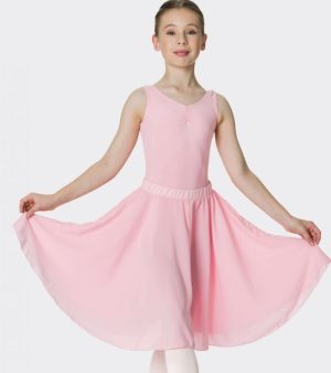 Long full circle skirt ballet pink